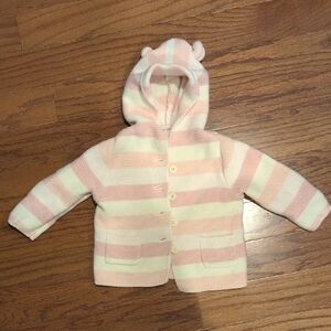 GAP Kids Striped Sweater - Pink, Cream, Green